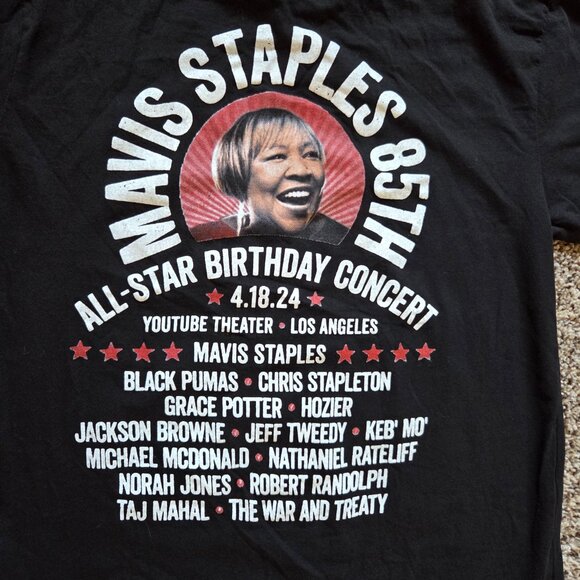 Mavis Staples 85th Birthday Concert T-Shirt Adult Med Black All Star Photo Block - Picture 2 of 7